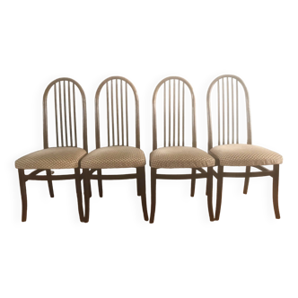 4 chaises bois Baumann modèle Éden vintage