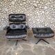 Eames Lounge Chair 670 & Ottoman 671 in rosewood, Herman Miller