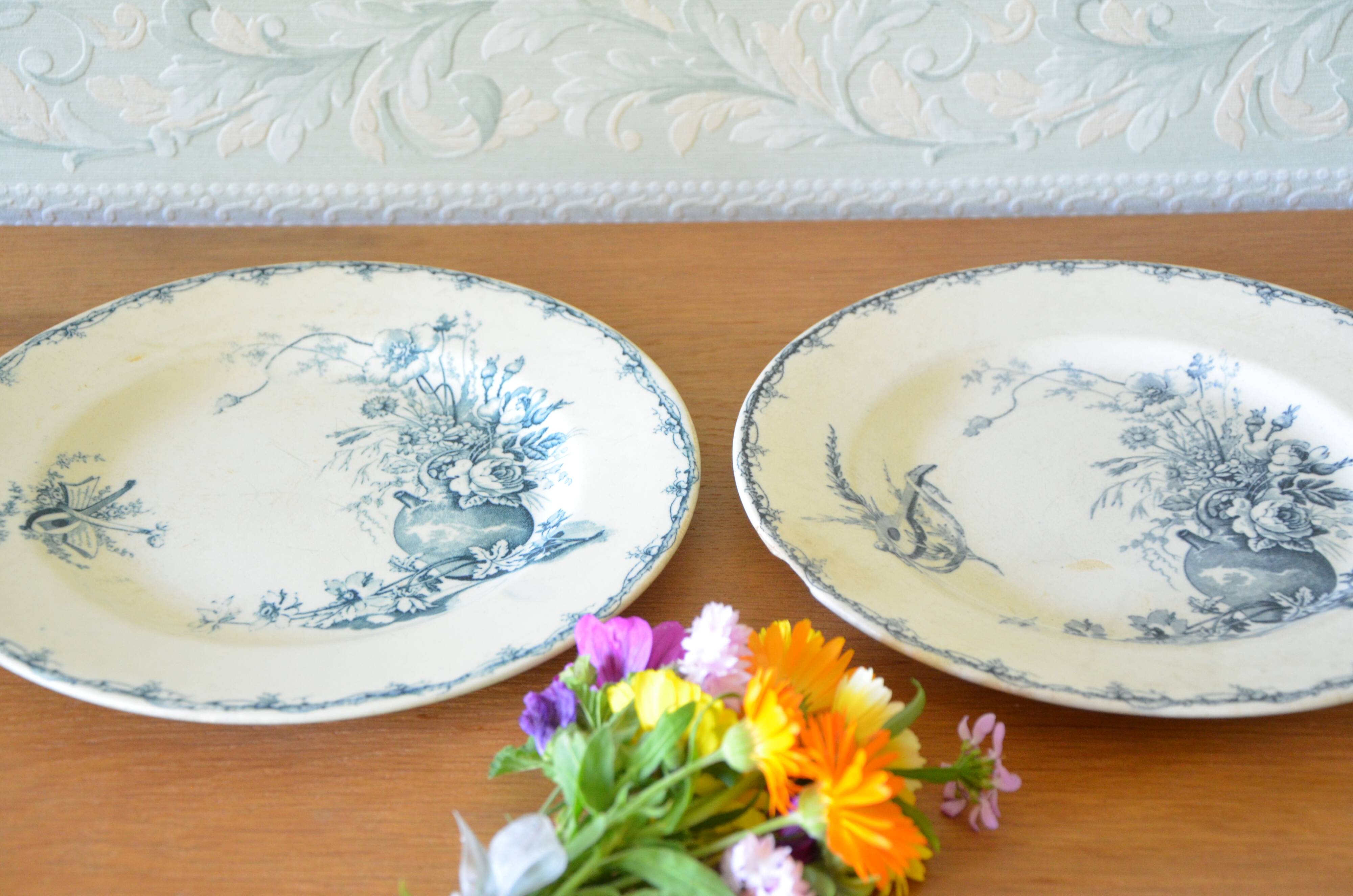 Lot of 2 plates Lunéville KG