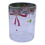 Vase en cristal gravé et émaillé 19 ème