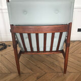Ensemble de salon en noyer et cuir par Beka1960