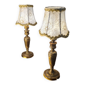 Paire de lampes chevet - empire
