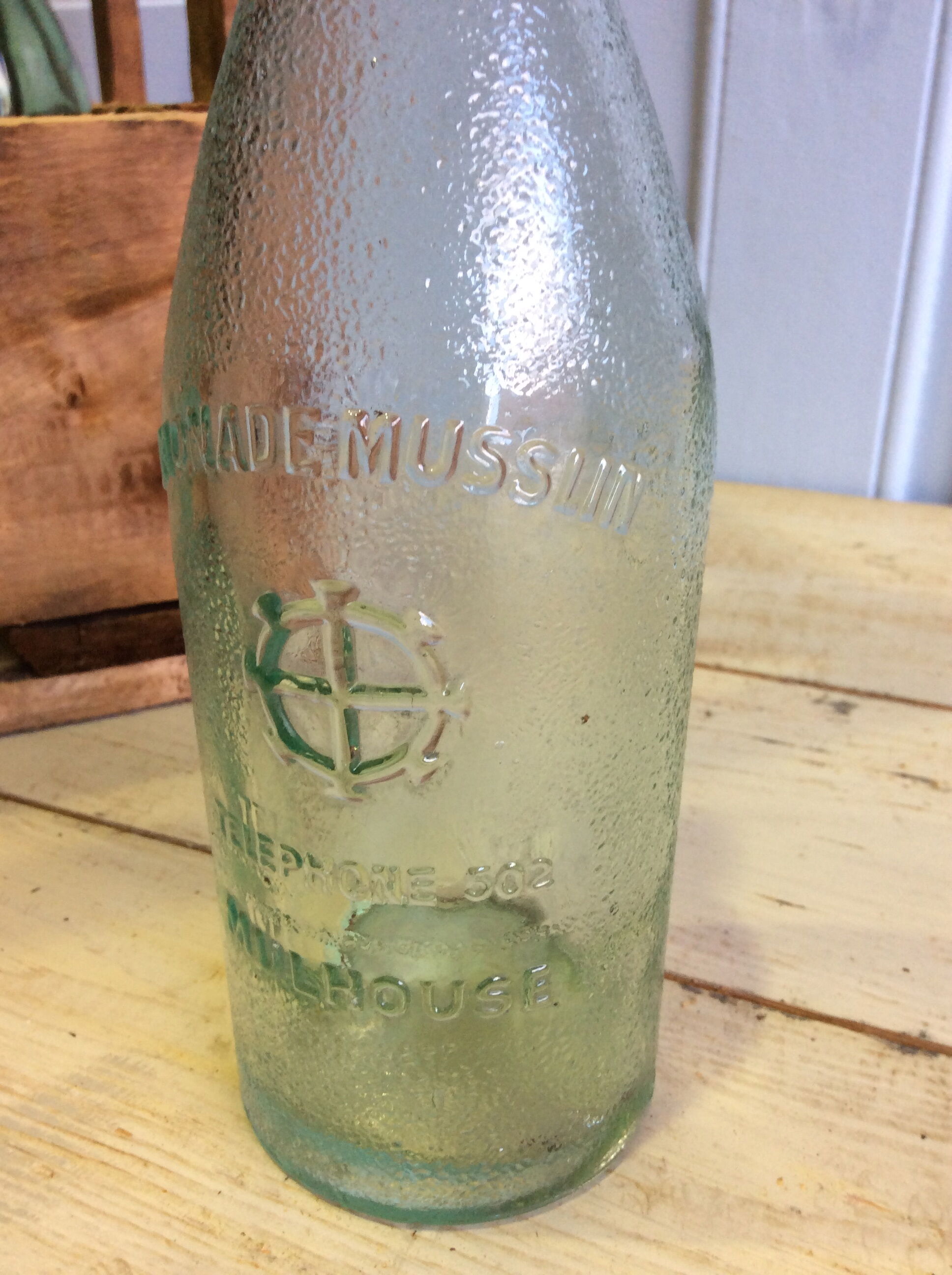 Vintage bottle lemonade mulhouse musslin