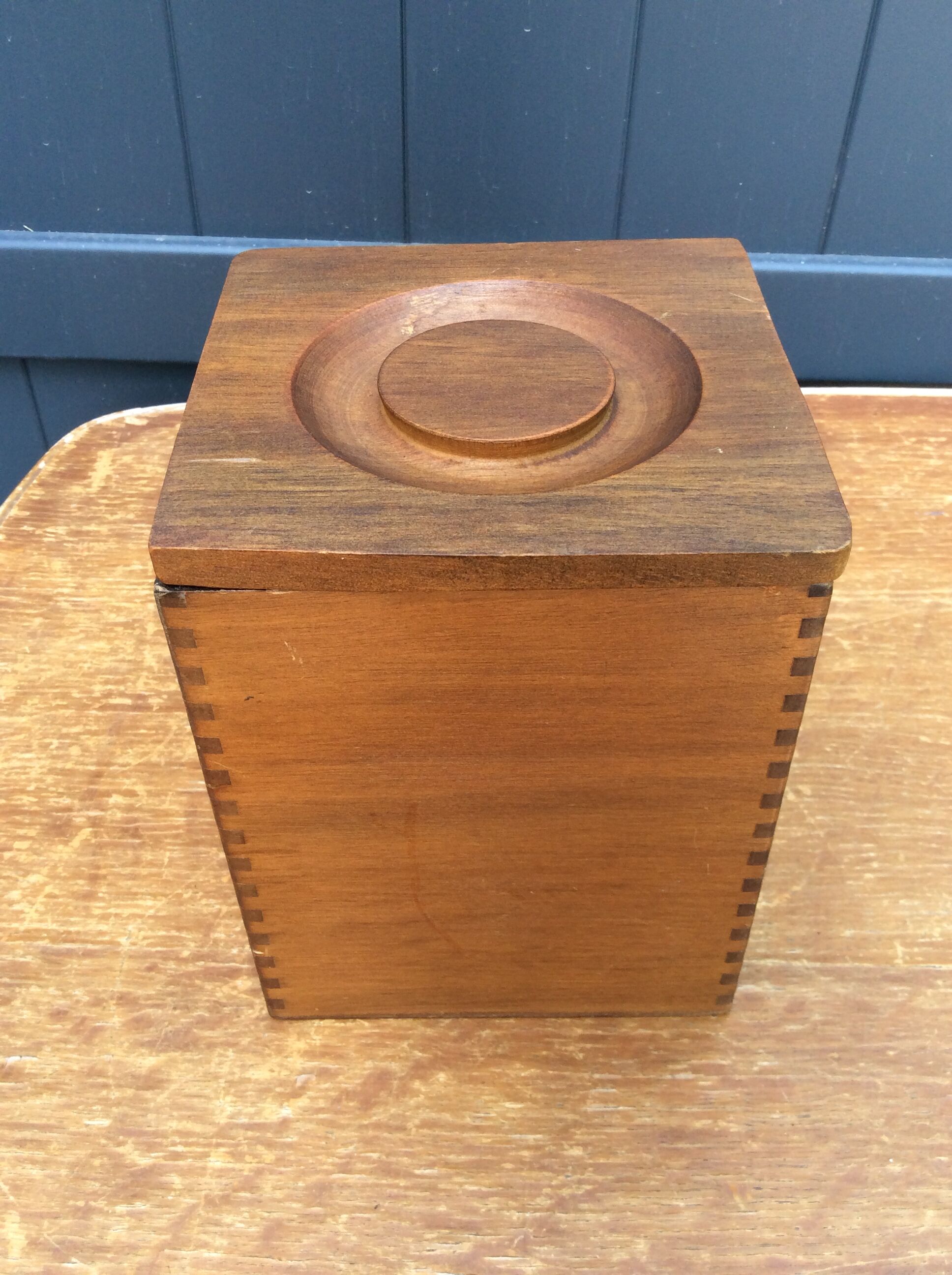 Set of four wooden kitchen boxes