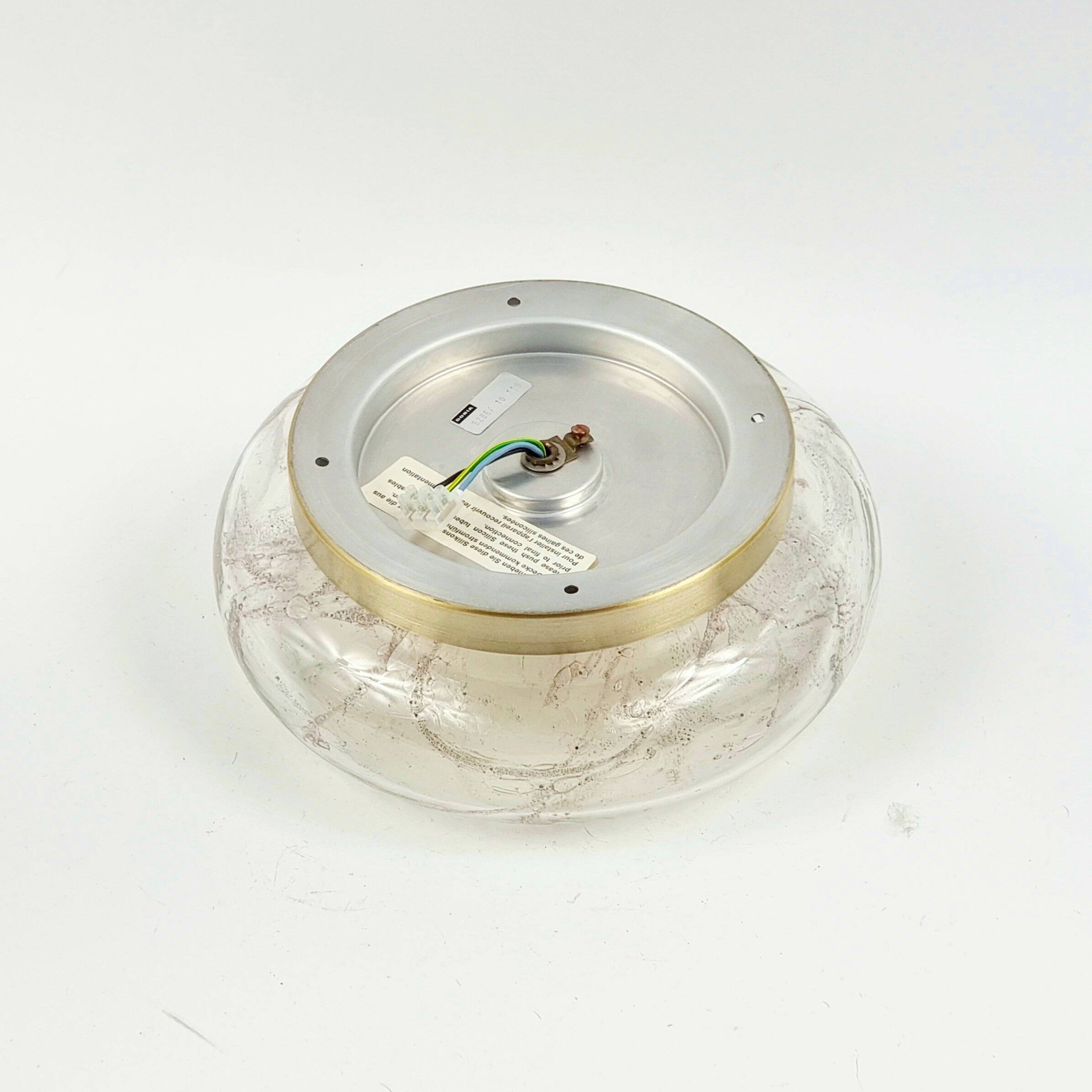 Mid-Century 'Donut' Glass Wall Light or Ceiling Light from Doria, 1960s