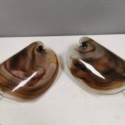Glass wall lamps, by Per Lutken for Holmegaard Denmark in the late 70s