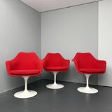 Tulip chair – swivel armchair red, by Eero Saarinen for Knoll International, Italy, 1960s