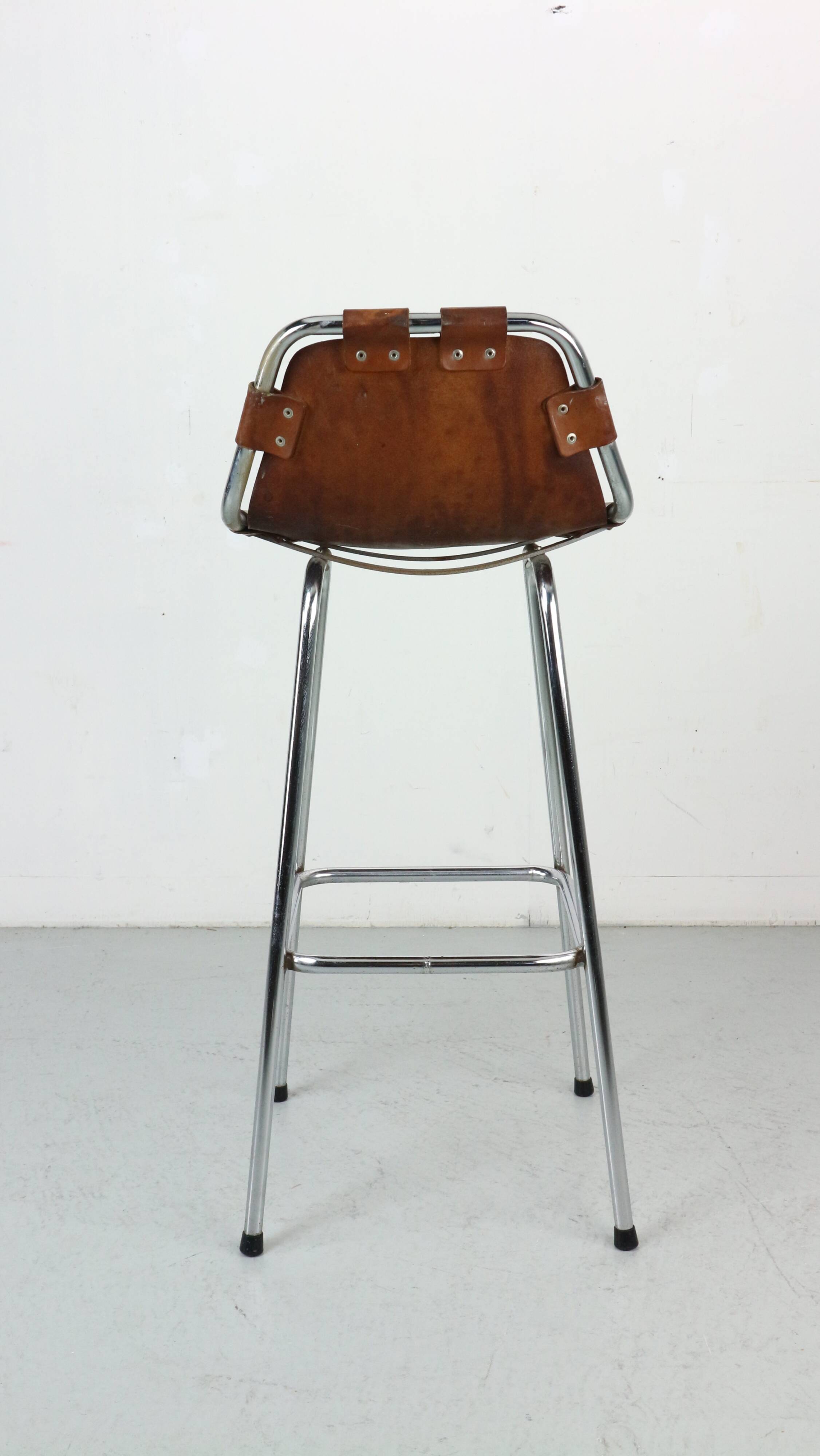 Dalvera "Les Arc" Original Leather Barstool, 1960