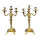 Pair of candlesticks from the Napoleon III period in gilded bronze circa 1850