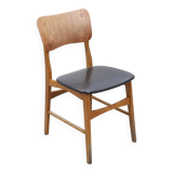 Kofod Larsen black faux leather chair for Boltinge Stolefabrik 1960 Denmark