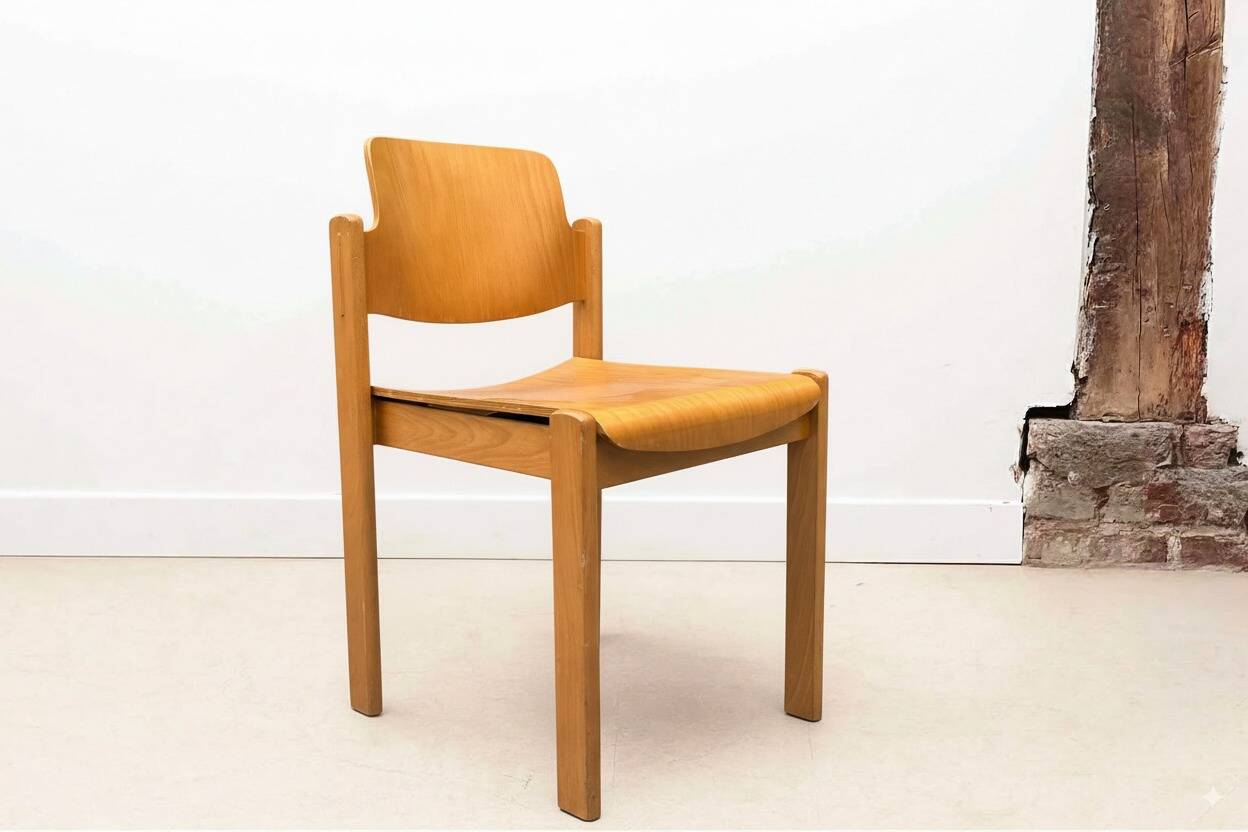 Scandinavian style "omega" beech chair