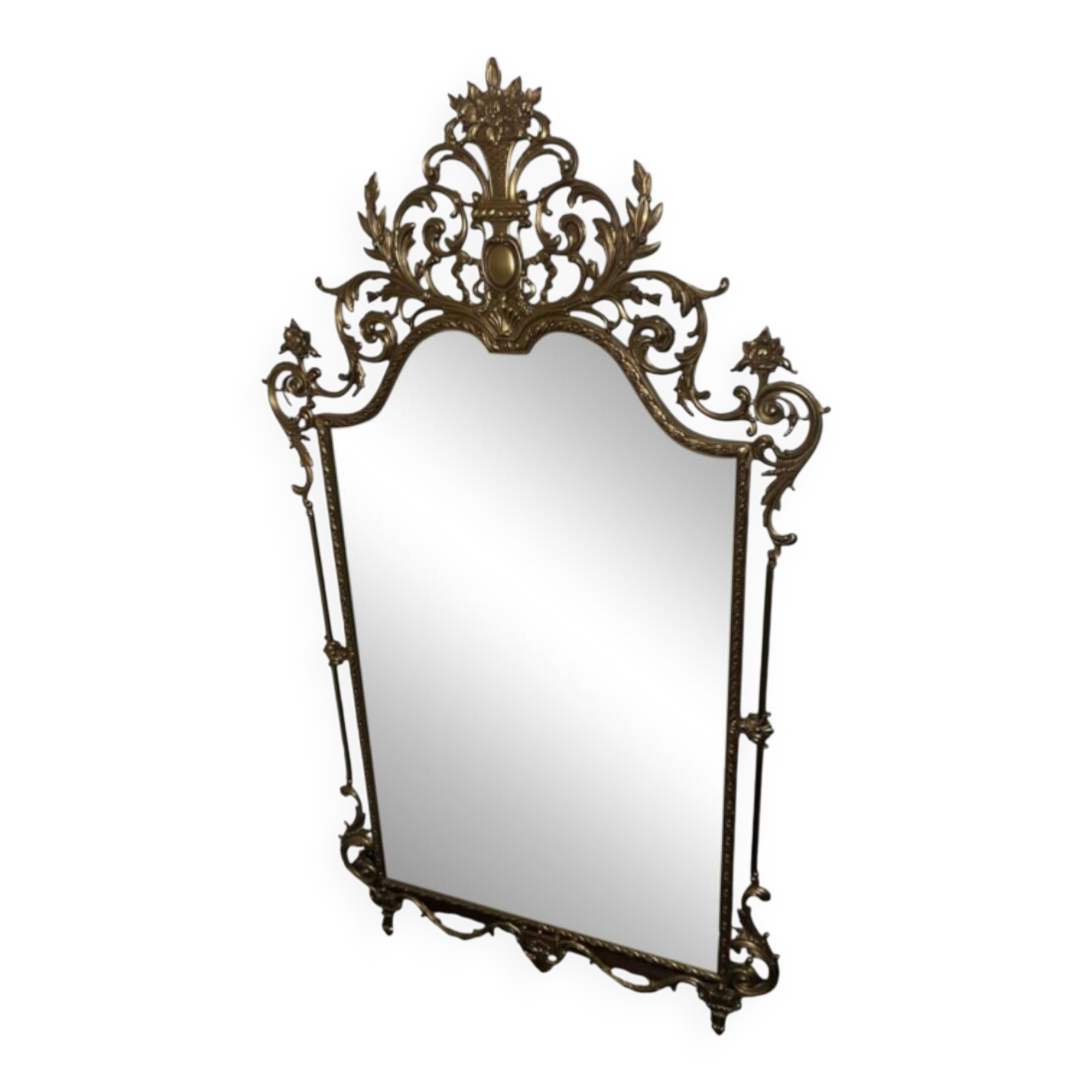 Magnificent baroque brass mirror