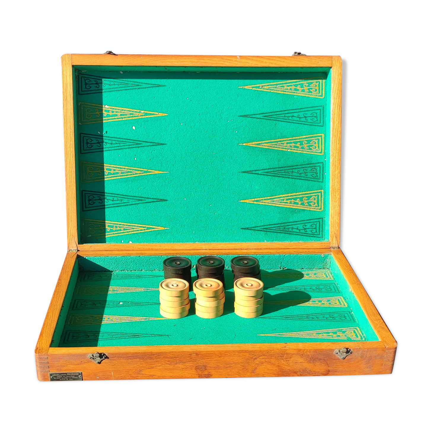 Old backgammon game