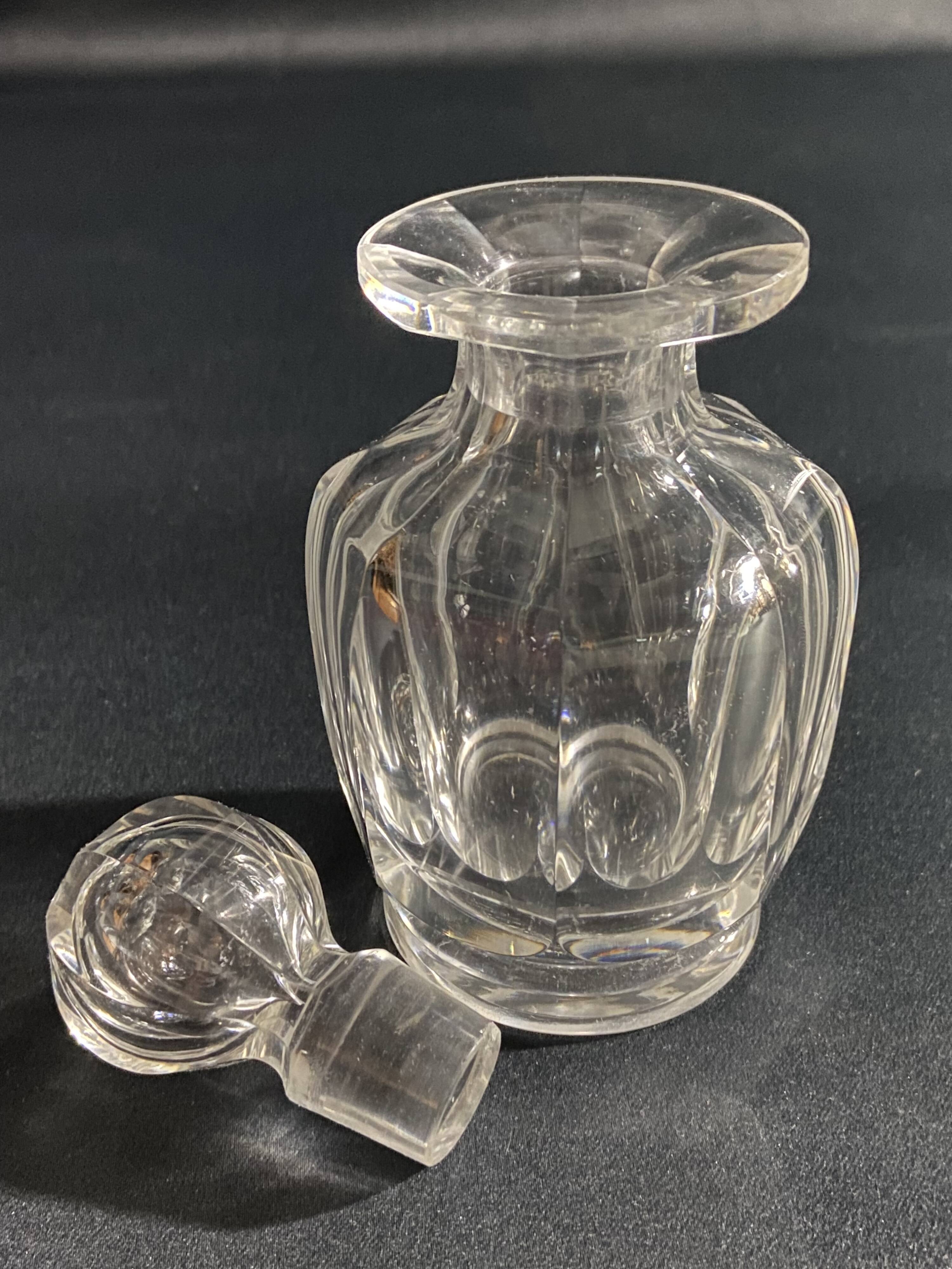 Large crystal perfume bottle by Baccarat, Malmaison model