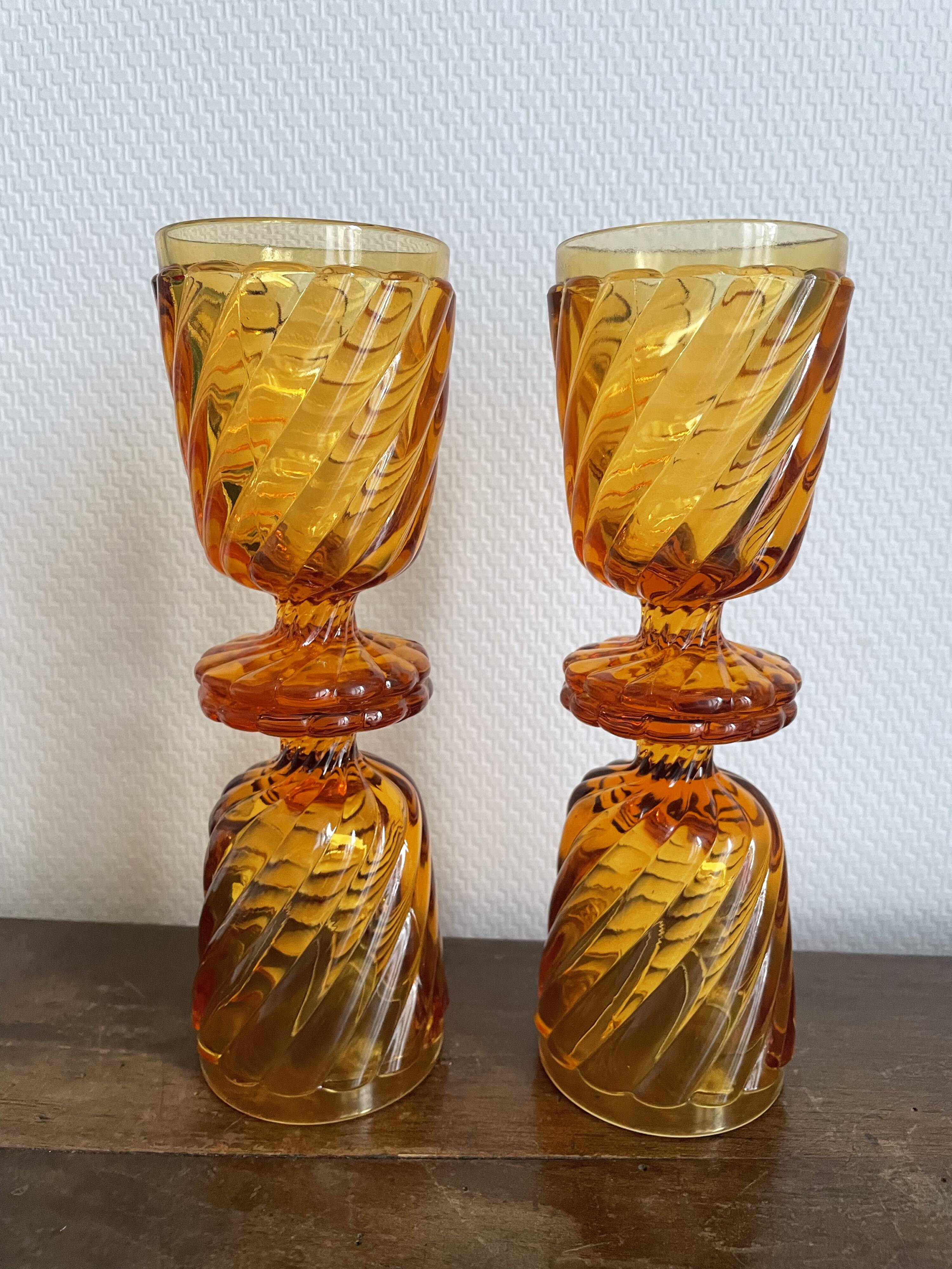 Baccarat amber glasses