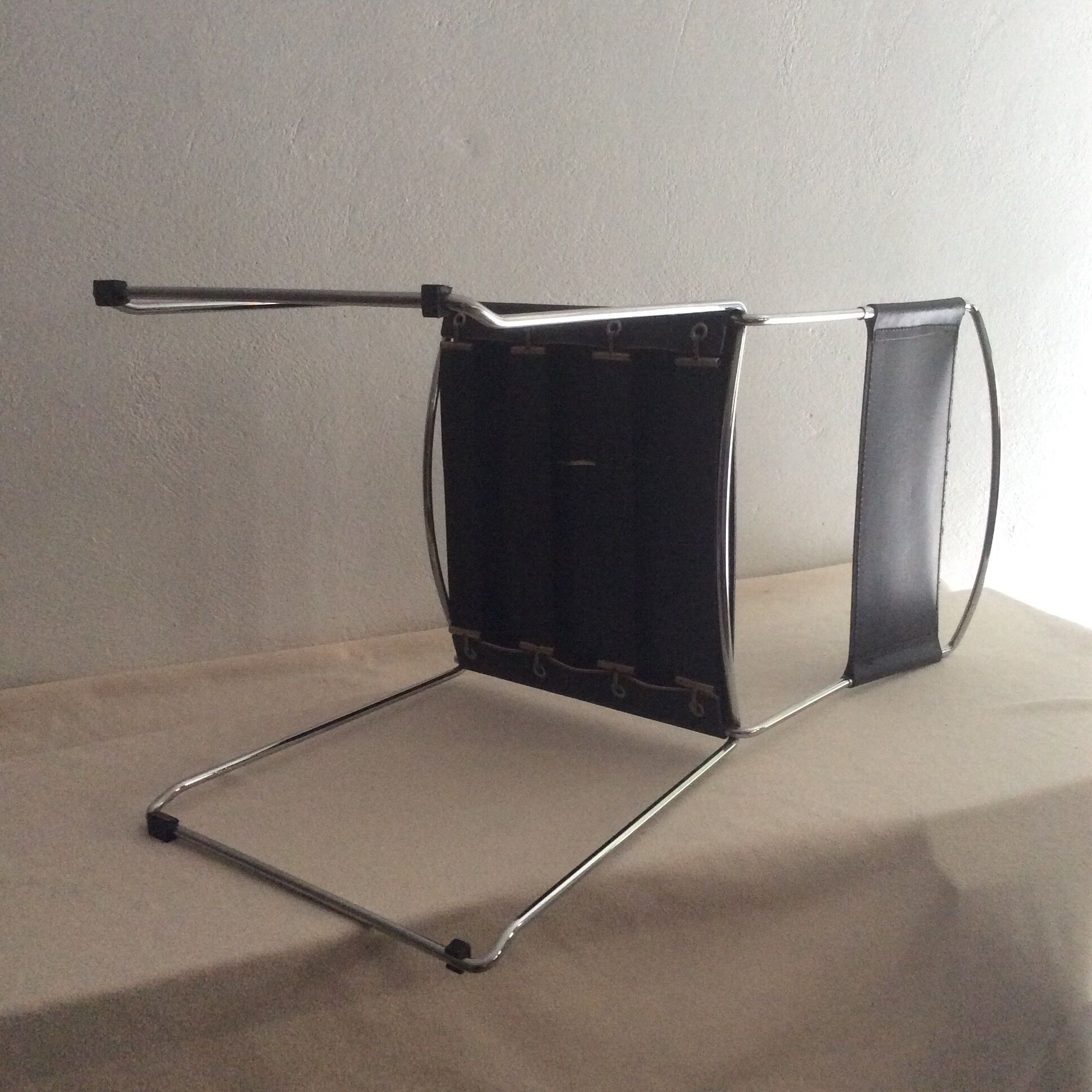 Leather and chrome chair