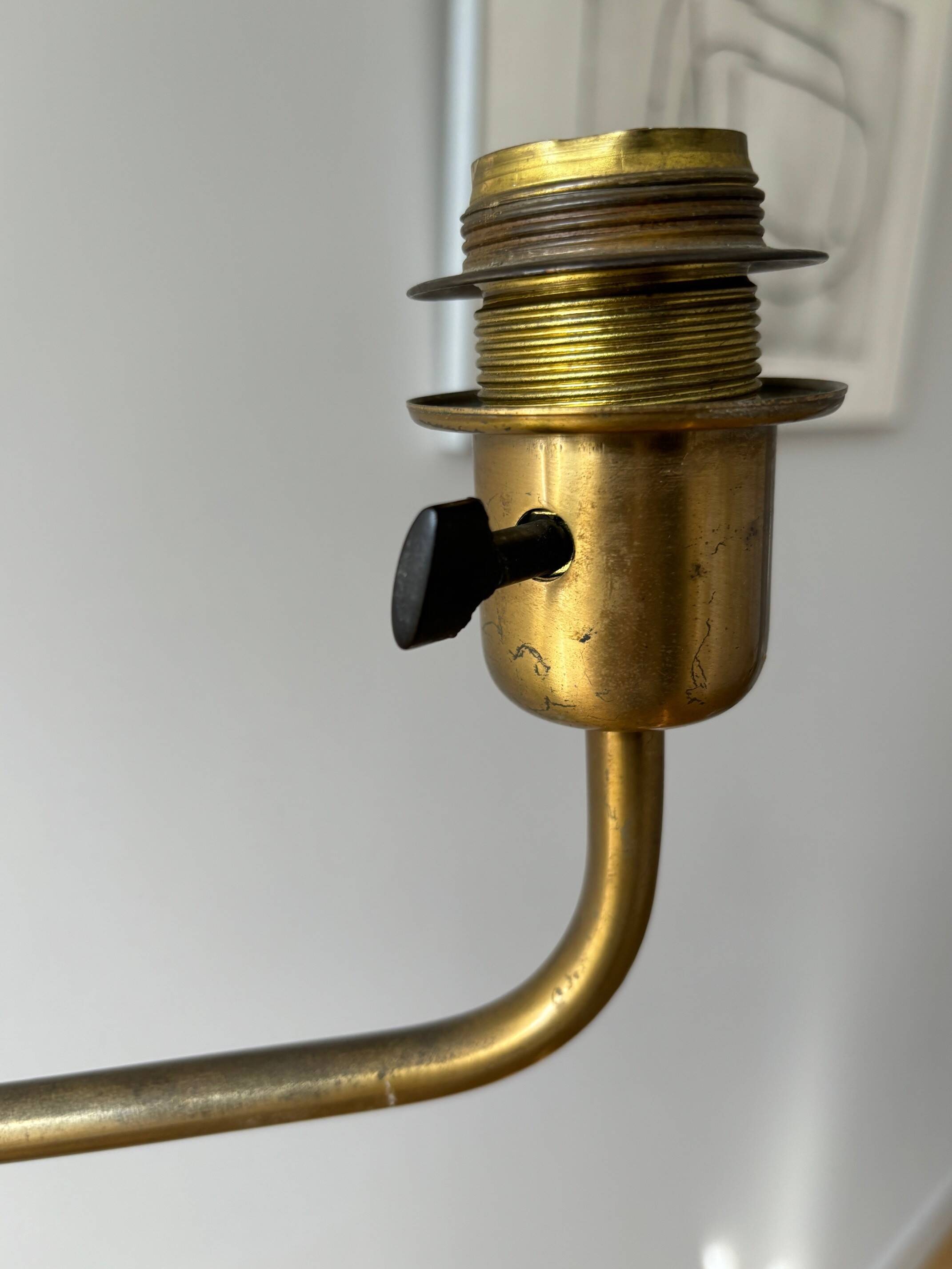 articulated brass floor lamp - Sweden 50s/60s