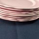 8 vintage dessert plates Salins powder pink – Ø 21.6 cm