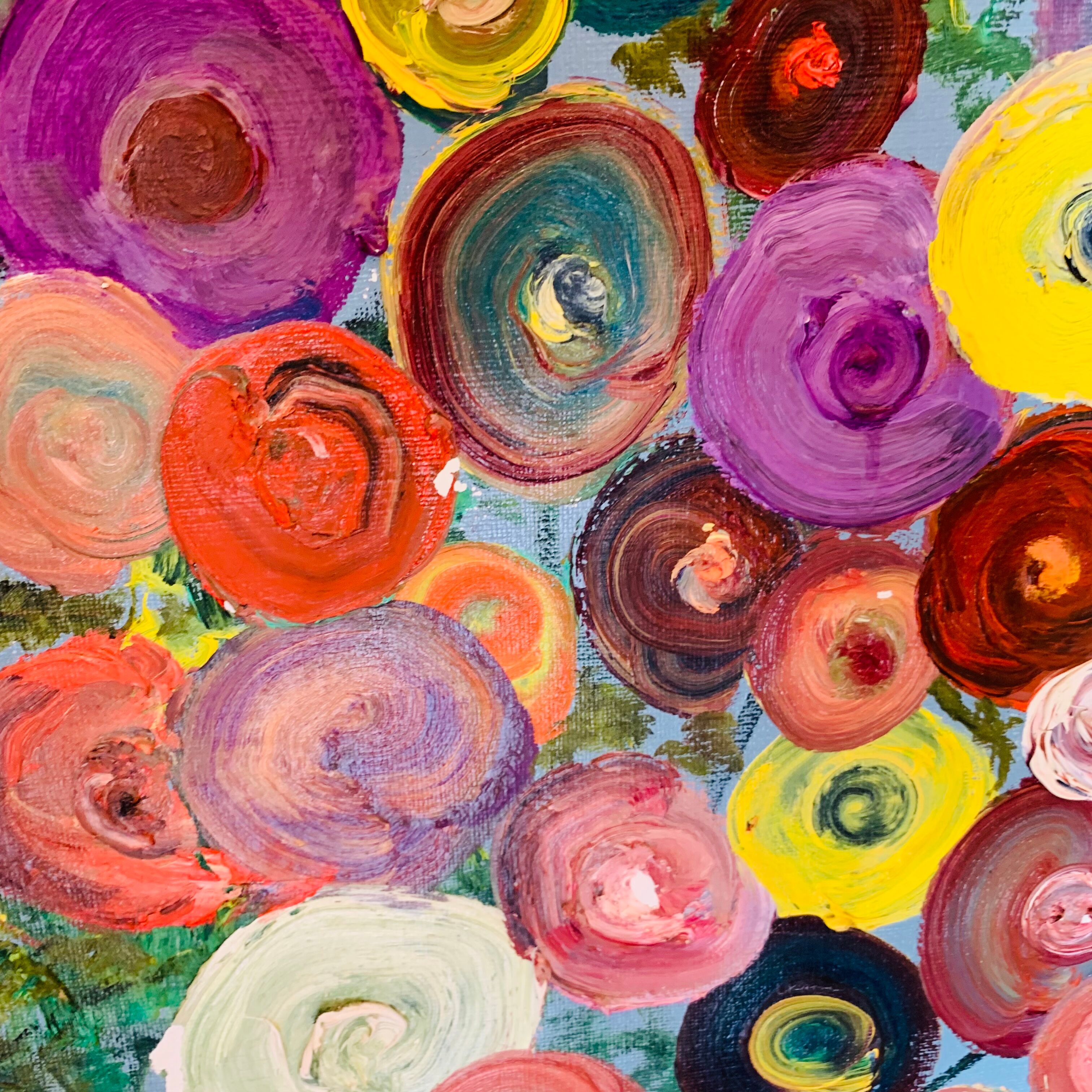 Large painting "Bouquet of flowers" - 95,5x135 cm