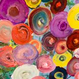 Large painting "Bouquet of flowers" - 95,5x135 cm