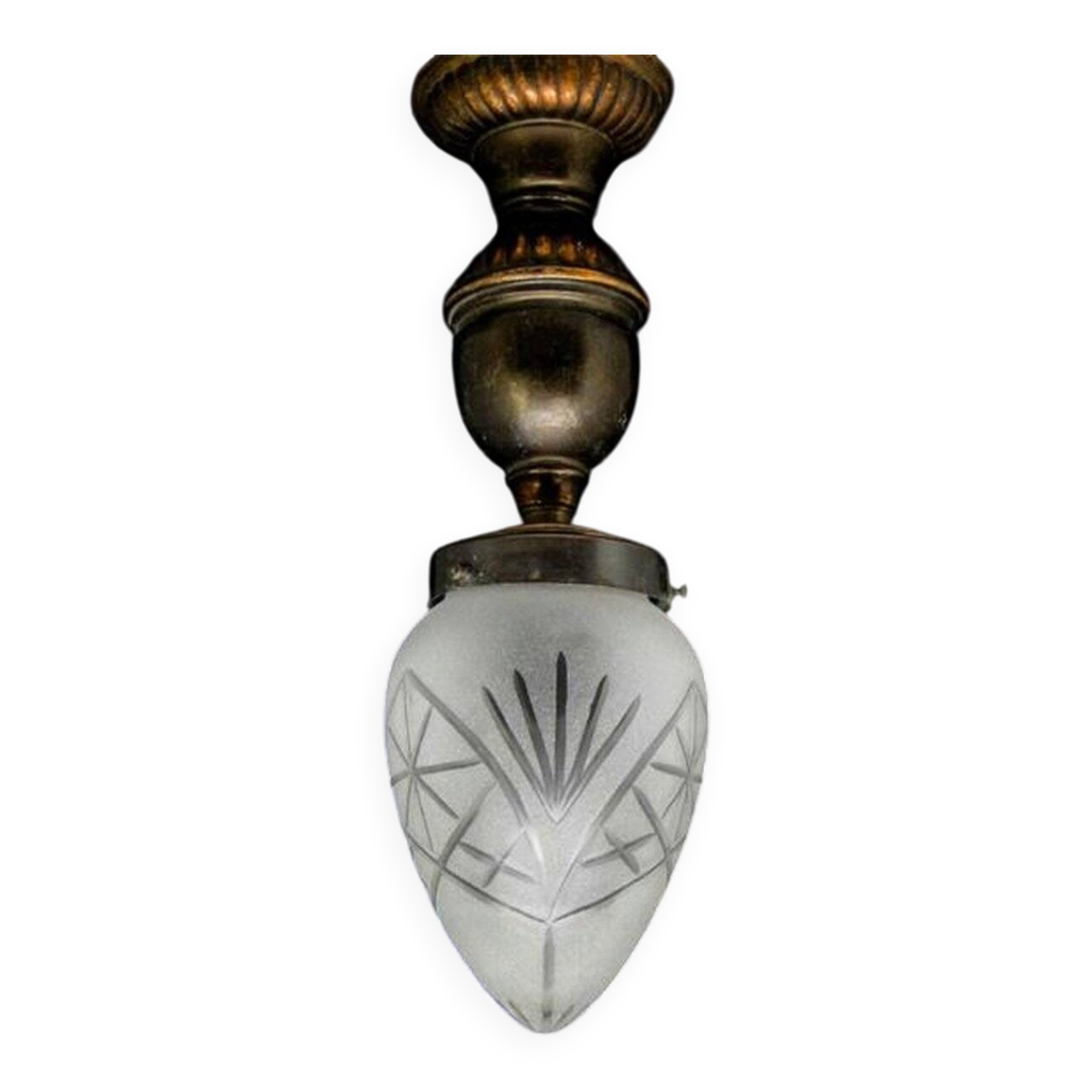 Lampe à pendentif de style Art Déco, Pologne, années 1950