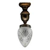 Art Deco style pendant lamp, Poland, 1950s