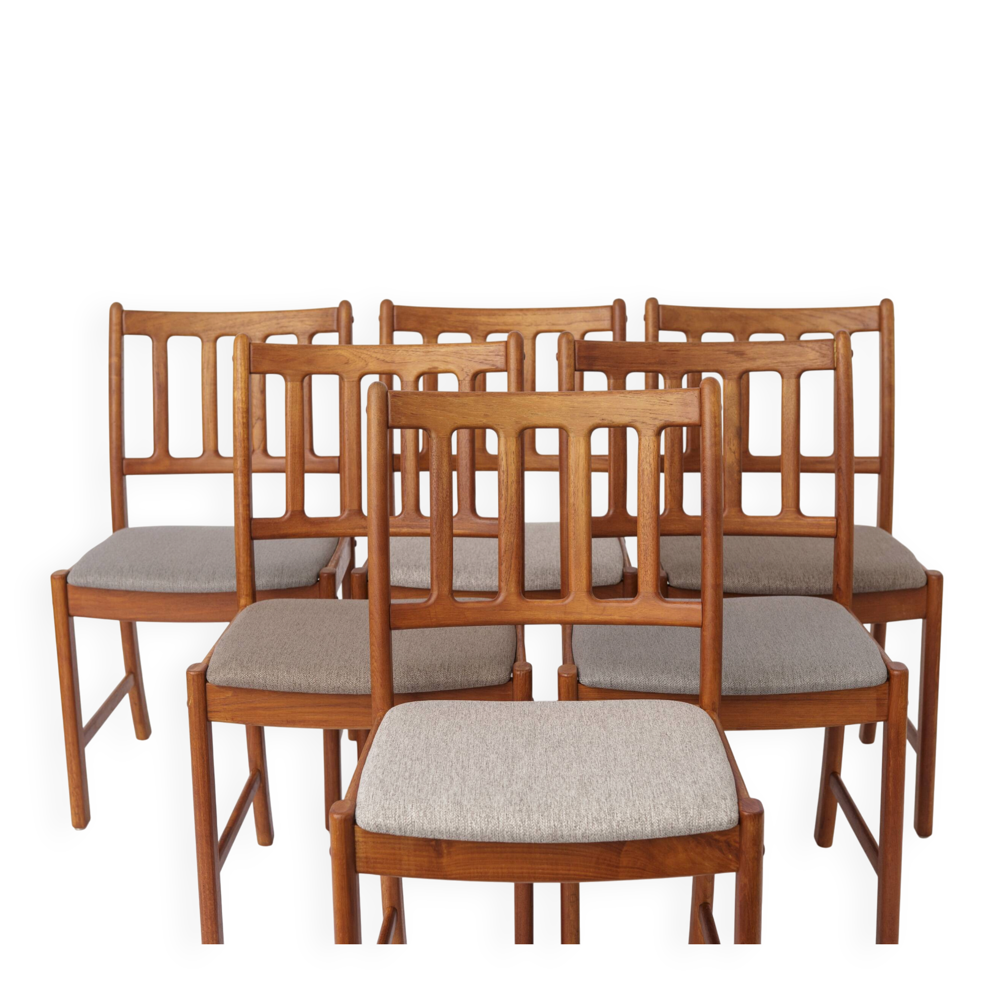 3 chaises de salle à manger Uldum Møbelfabrik en teck danois des années 1960, style mid-century.