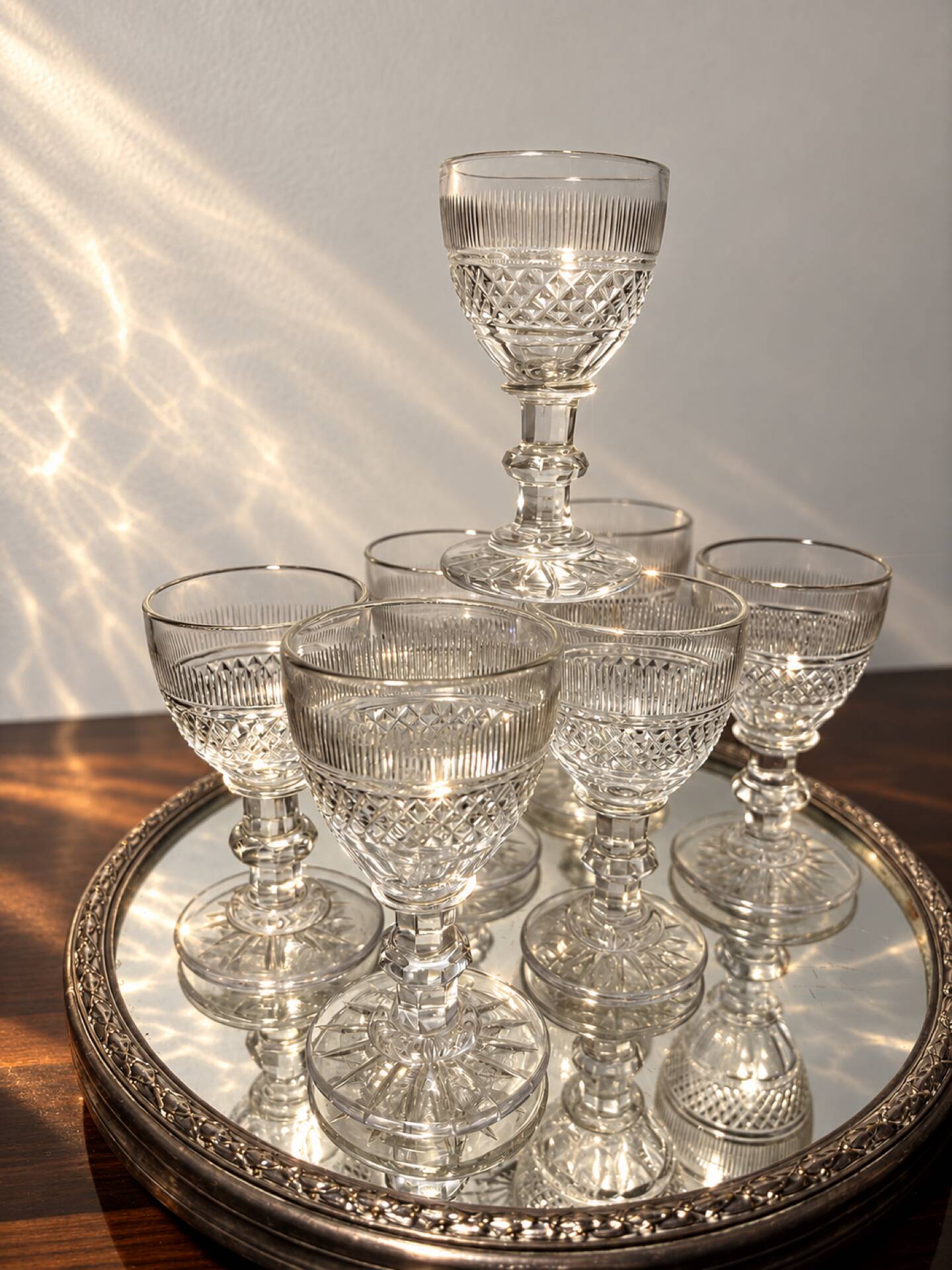 7p. Glasses Saint Louis Trianon model