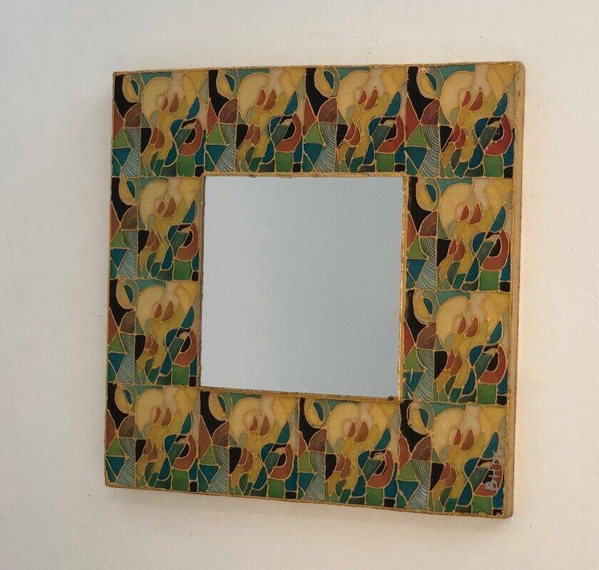 Petit miroir en céramique