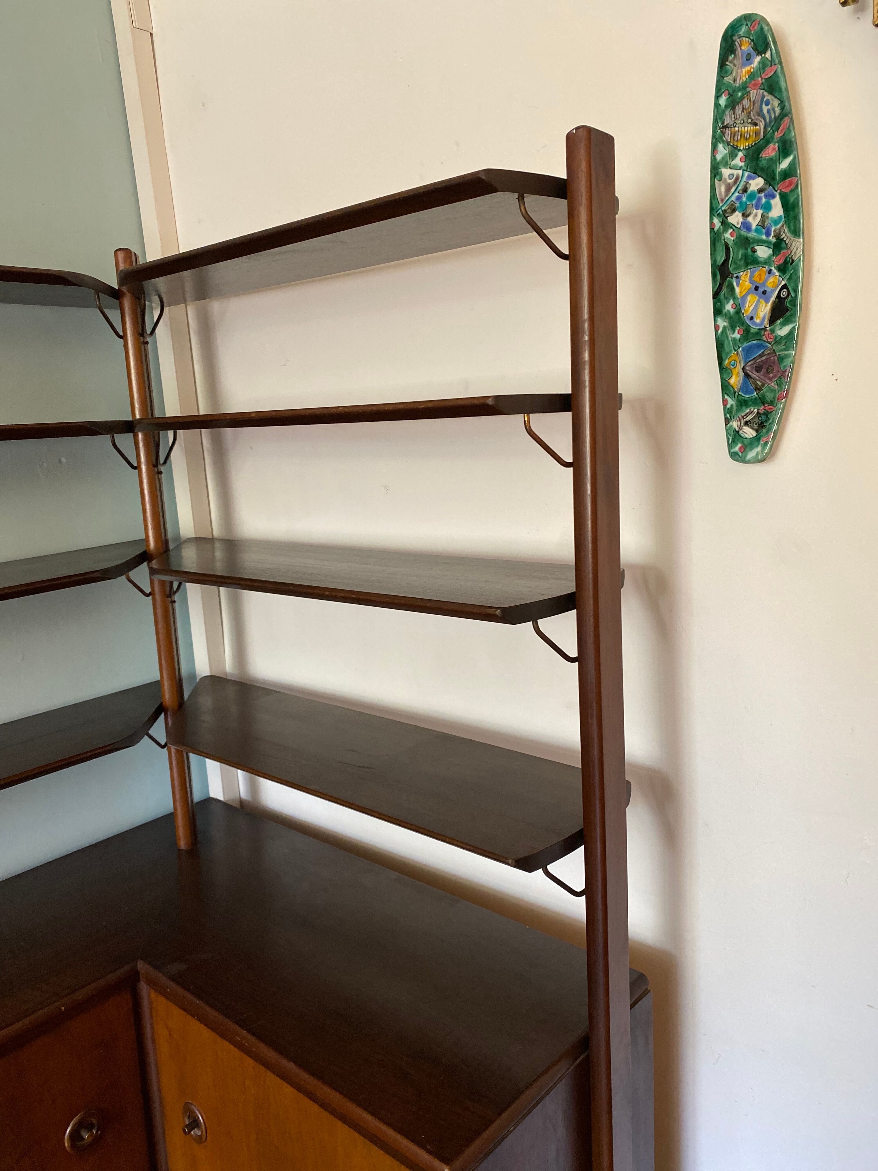 Mid century modern dutch corner wall unit