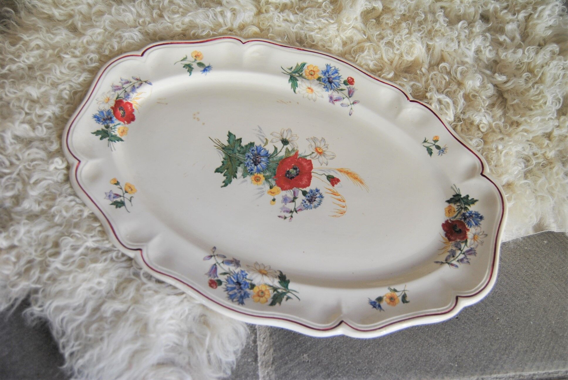 Flowery dish "Agreste" Sarreguemines