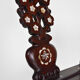 4 Asian armchairs in carved wood and mother-of-pearl inlaid, early twentieth century