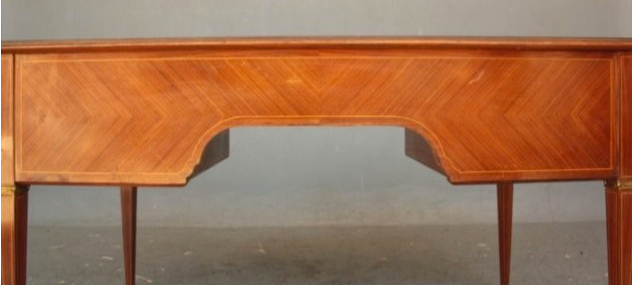 Plated style Louis XVI mahogany desk