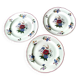 3 Pyroblan Sarreguemines porcelain dinner plates Agreste model