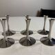 Set of 6 metal candle holders AMC vintage Space Age style
