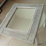 Vintage Boho rattan mirror from the 60s/70s 73*61 cm