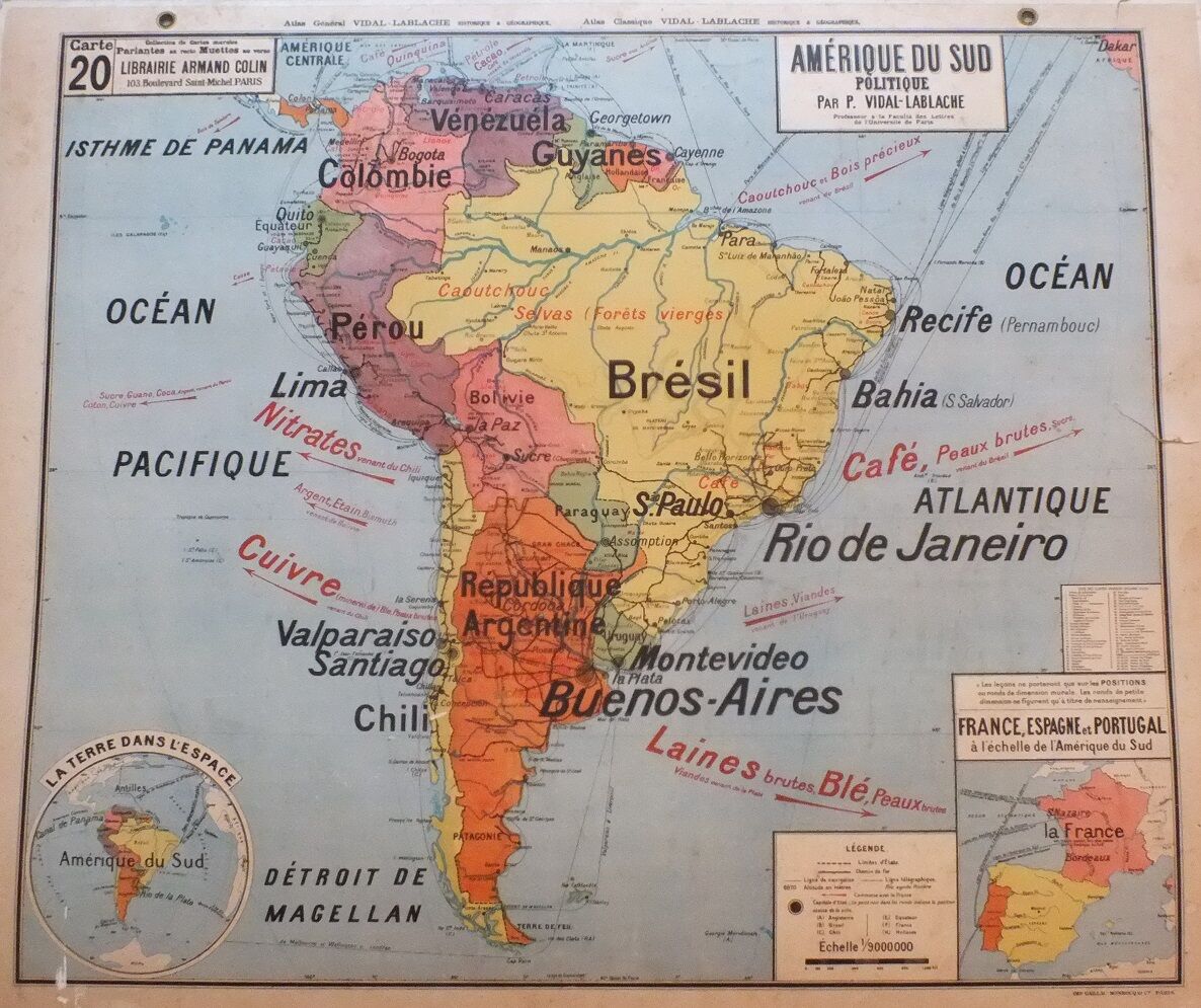 Vidal-Lablache America no. 20 school map