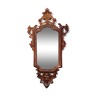Miroir vénitien en bois doré, glace au mercure d'origine XVIIIe