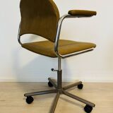 Vintage Mustard Office Chair by Kovona K-107 from Czechoslovakia 1970’s