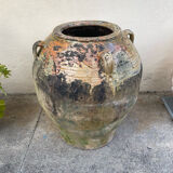 Grande jarre ancienne provençale en terre cuite vernissée XIXeme
