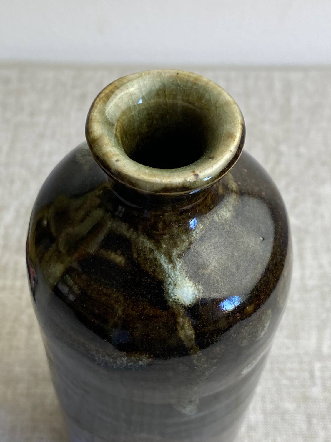Glazed stoneware vase