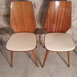 Pair of Max Bill Modernist Chairs for Baumann 1960