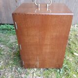 Ancienne malle de transport bois matériel jouan vintage #a653