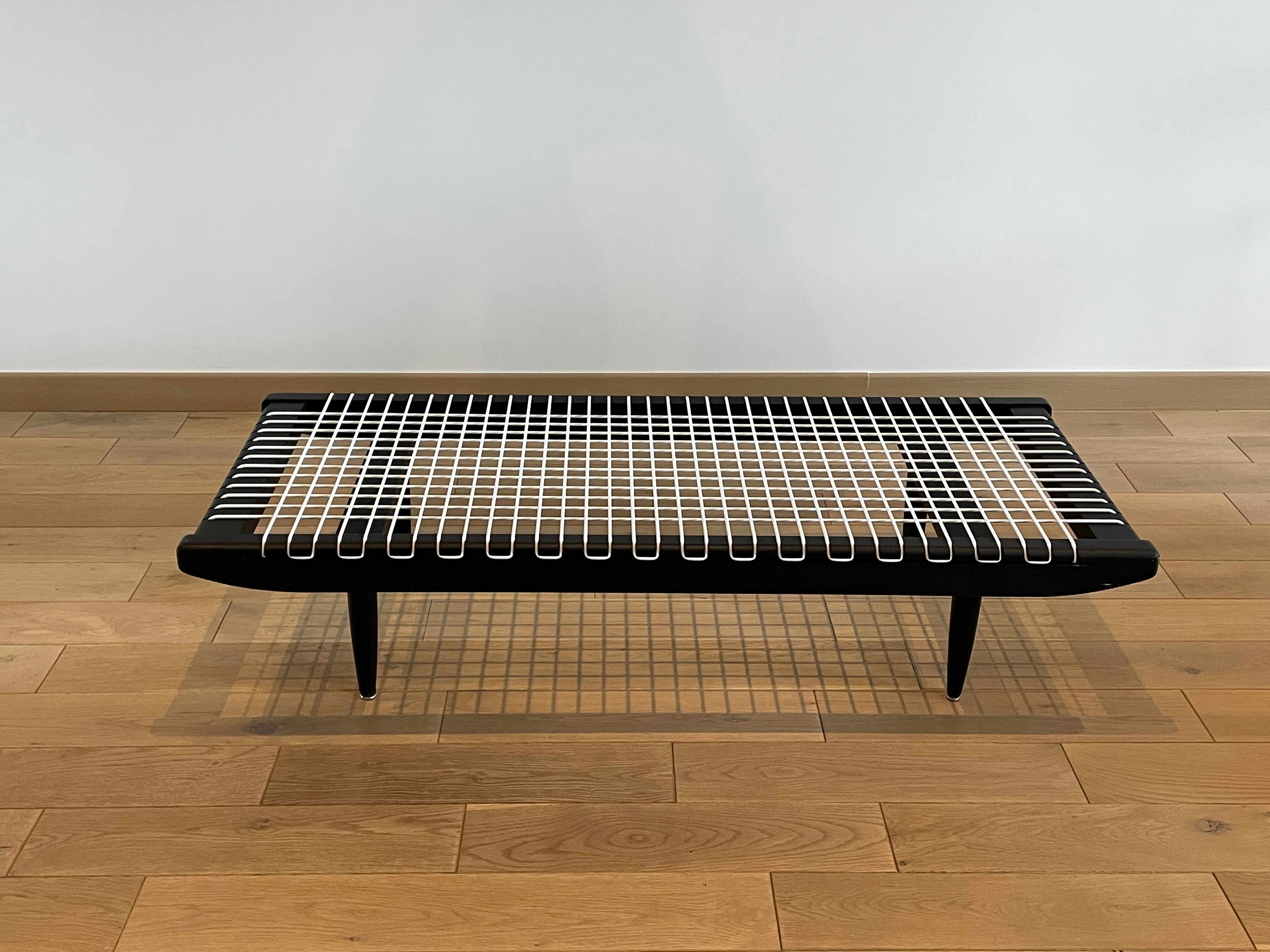 Black lacquered coffee table by Georges Tigien,1960s