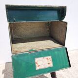 Old sheet metal filing cabinet storage box