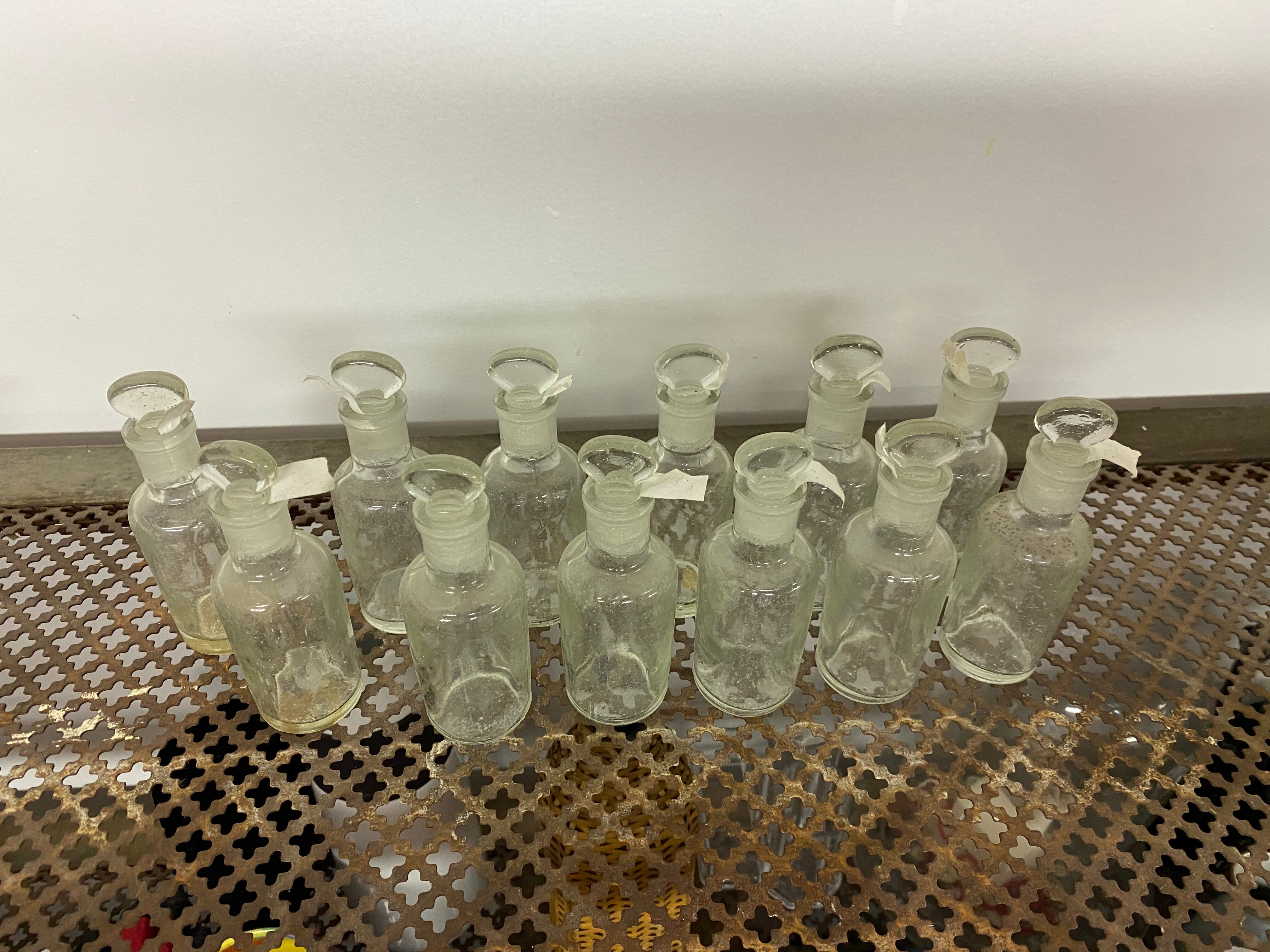 Set of 12 apothecary vials