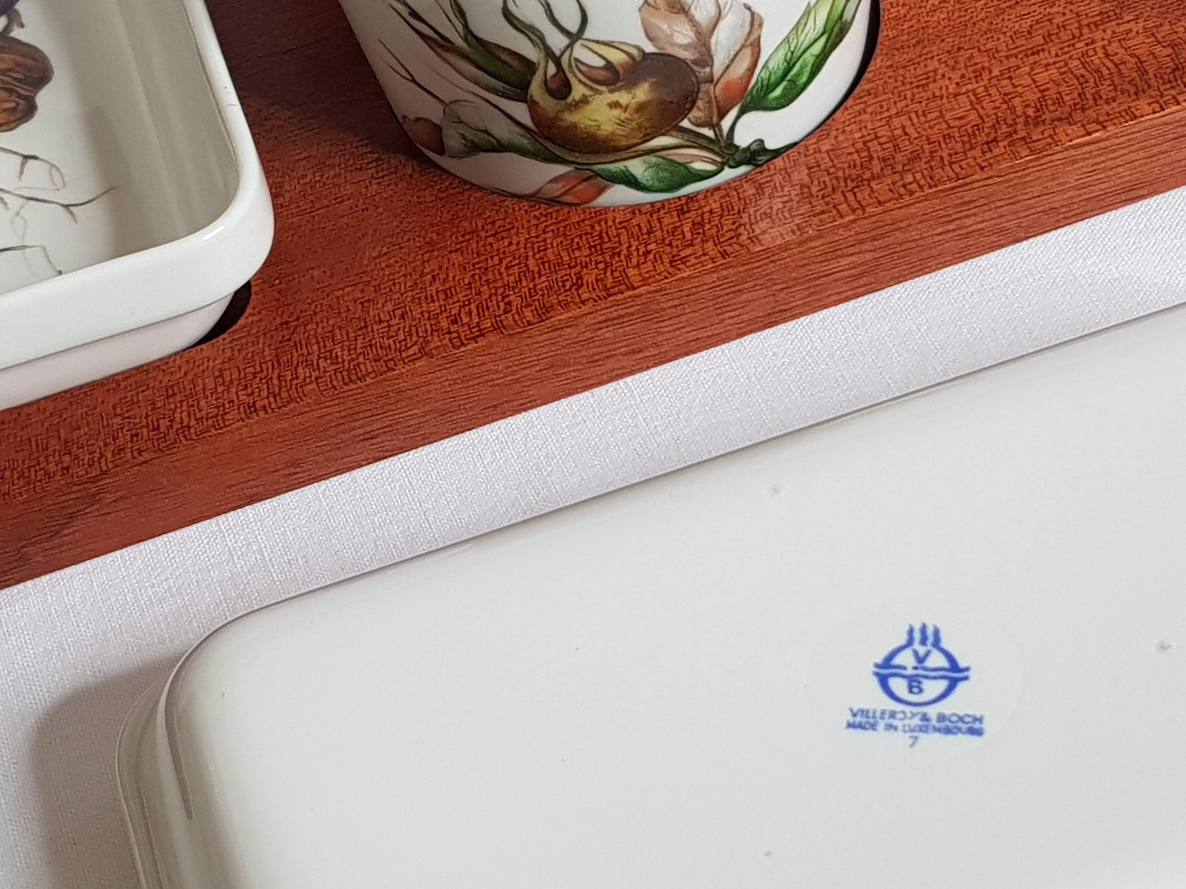 Service à apéritifs Villeroy & Boch, plateau en bois