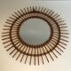 Small Rattan Mirror. French work. Around 1970