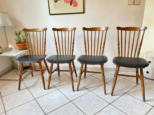 4 chairs bistro baumann tacoma boston vintage 60s