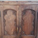 Anciennes portes de placard, bibliothèque murale en hêtre (2)